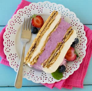 No-bake-mixed-berries-icebox-cheesecake-#strawberrycheesecake