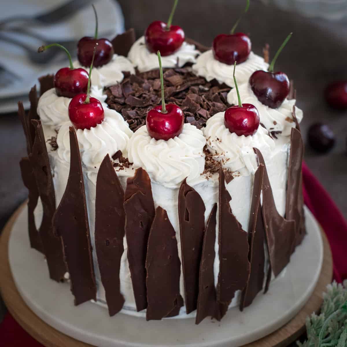 Eggless Black Forest Cake - The Novice Housewife