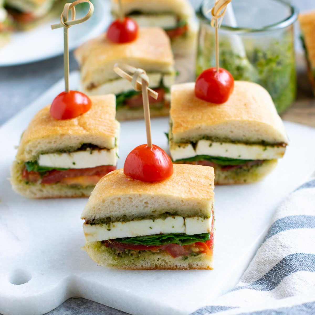 Pesto Caprese Sandwich - Carve Your Craving