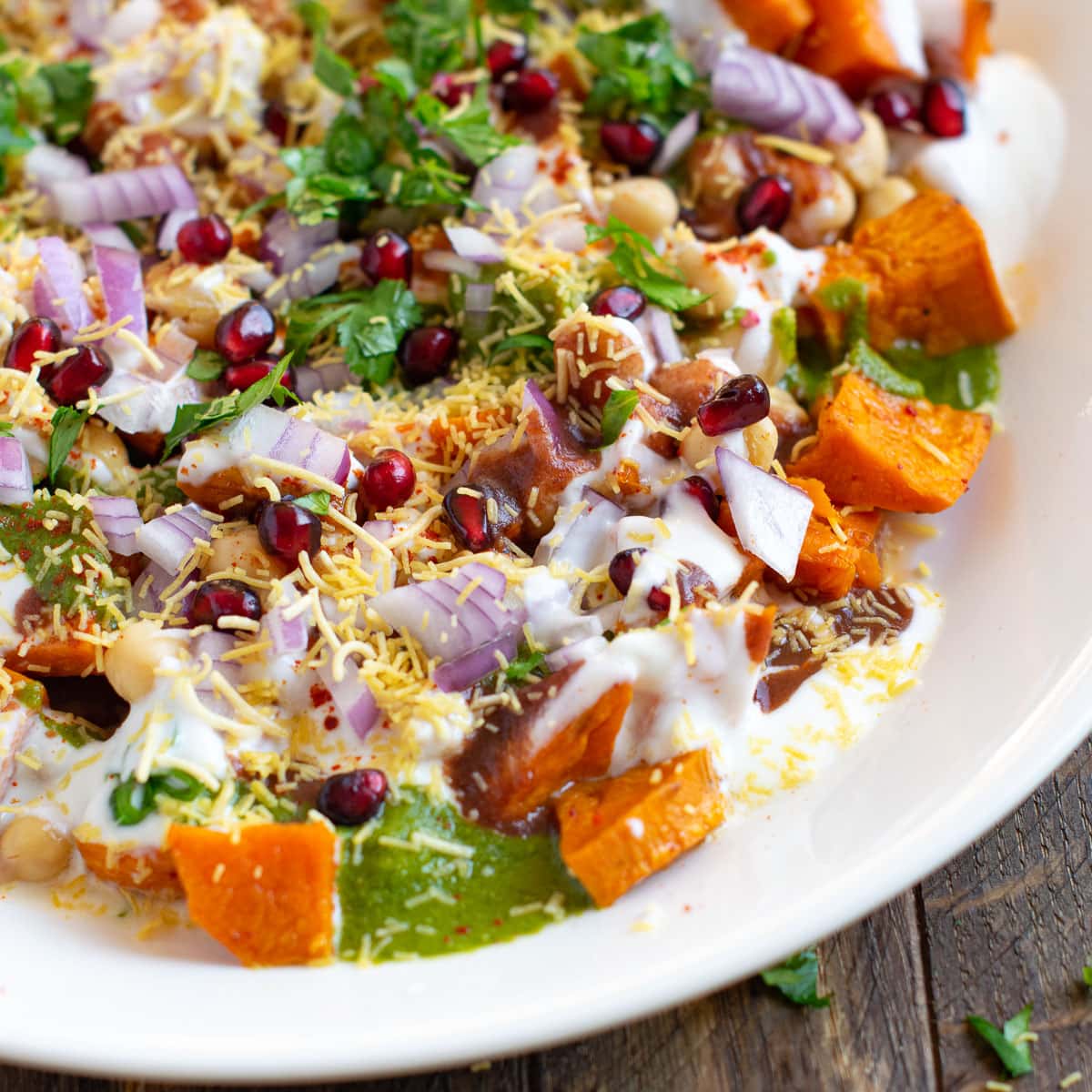 Hasselback Sweet Potatoes Chaat - Cook With Manali